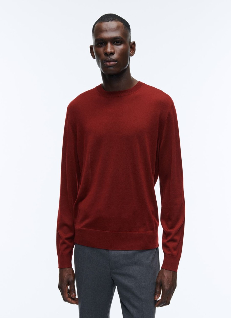 Sweaters | De Fursac Merino Wool Sweater Burgundy