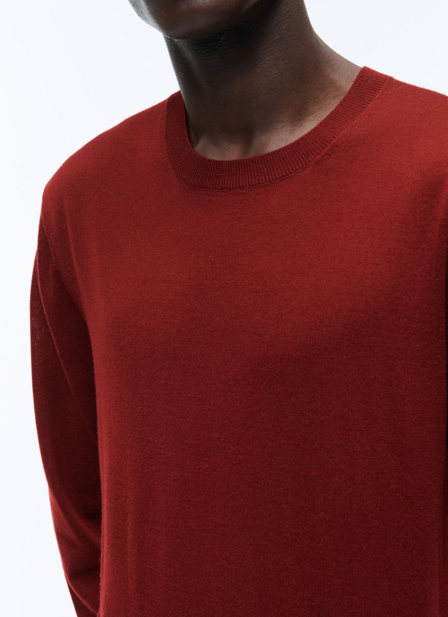 Sweaters | De Fursac Merino Wool Sweater Burgundy