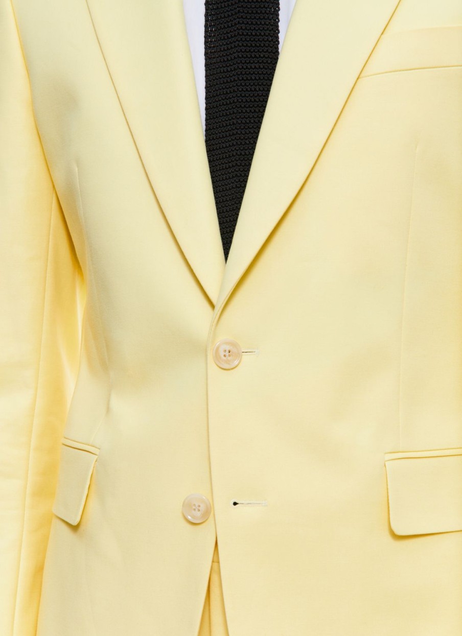 Suits | De Fursac Cotton Canvas Fitted Suit Light Yellow