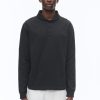 Sweaters | De Fursac Cotton Jersey Shawl Collar Sweatshirt Black