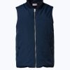 Outerwear | De Fursac Canvas Sleeveless Down Jacket Navy Blue