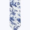 Ties | De Fursac Cotton Toile De Jouy Tie Blue Toile De Jouy Print