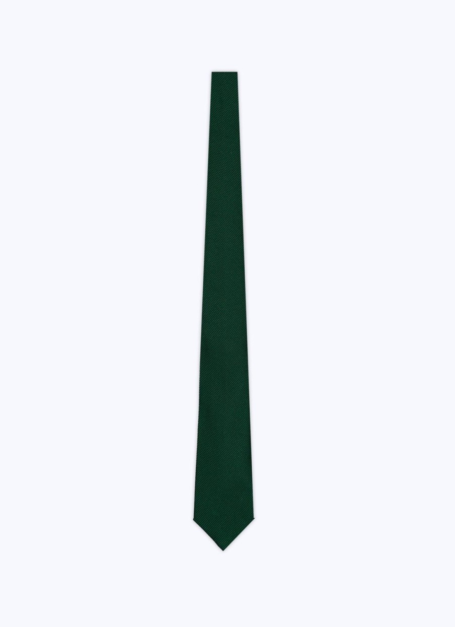 Ties | De Fursac Silk Tie With Pattern Green