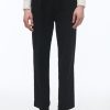 Trousers | De Fursac Organic Cotton Straight Chino Trousers Black