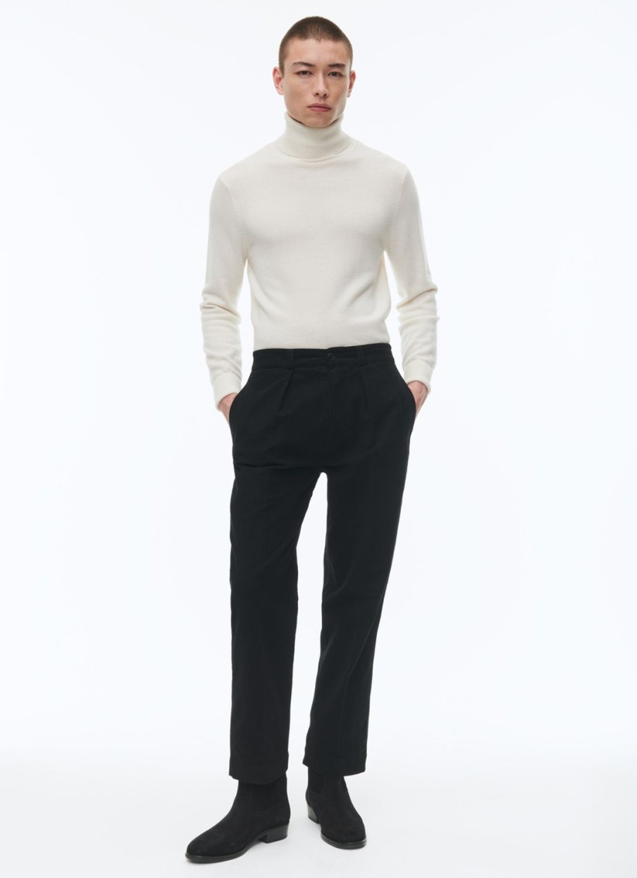 Trousers | De Fursac Organic Cotton Straight Chino Trousers Black