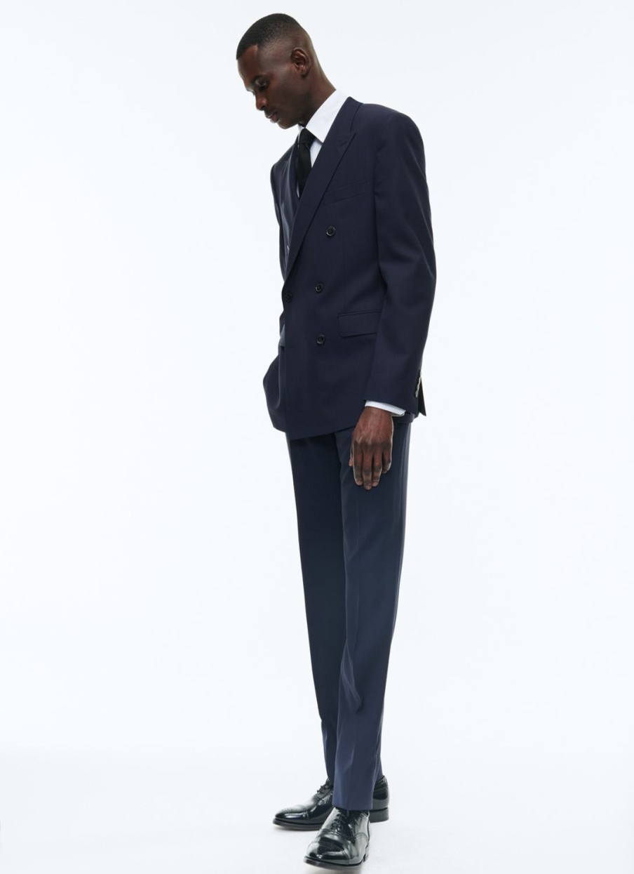 Suits | De Fursac Certified Wool Double-Breasted Suit Navy Blue