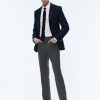 Blazers | De Fursac Basket Weaved Cashmere Jacket Navy Blue