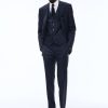 Suits | De Fursac Wool Serge 3-Piece Suit Navy Blue