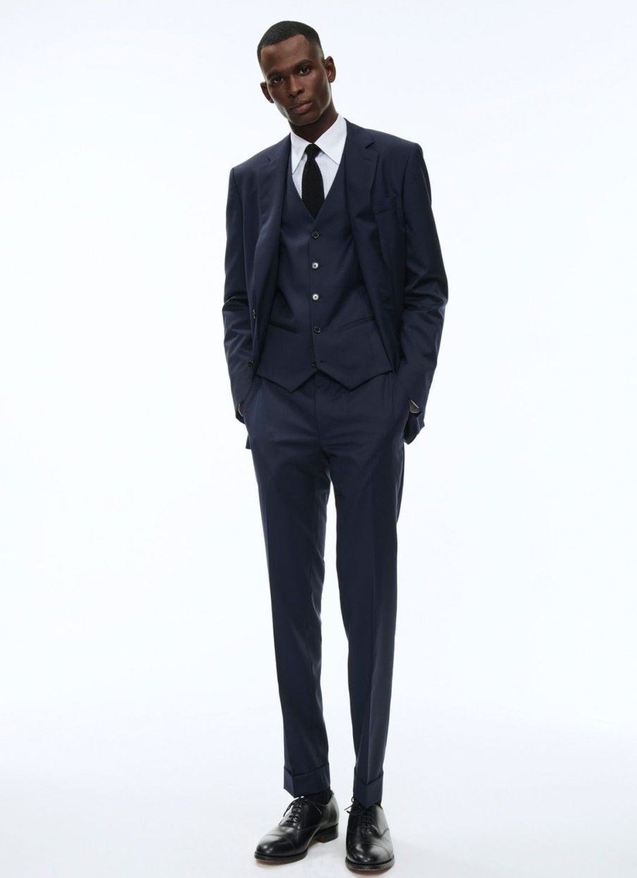 Suits | De Fursac Wool Serge 3-Piece Suit Navy Blue