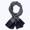 Scarves | De Fursac Silk Scarf With Print Navy Blue