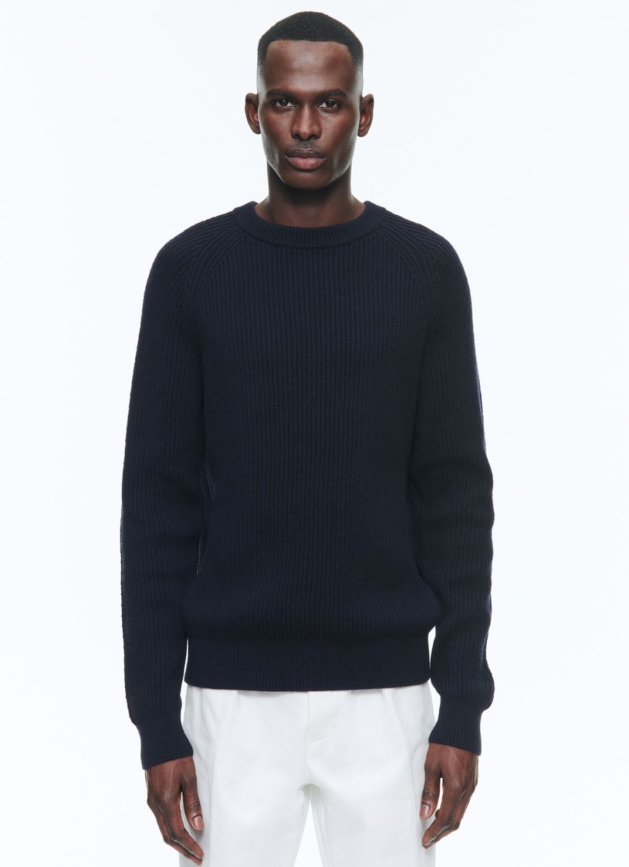 Sweaters | De Fursac Cotton And Certified Wool Sweater Navy Blue