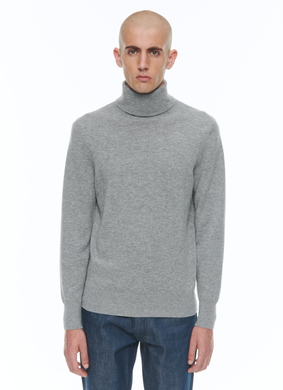 Sweaters | De Fursac Wool And Cashmere Roll Neck Sweater Pearl Grey