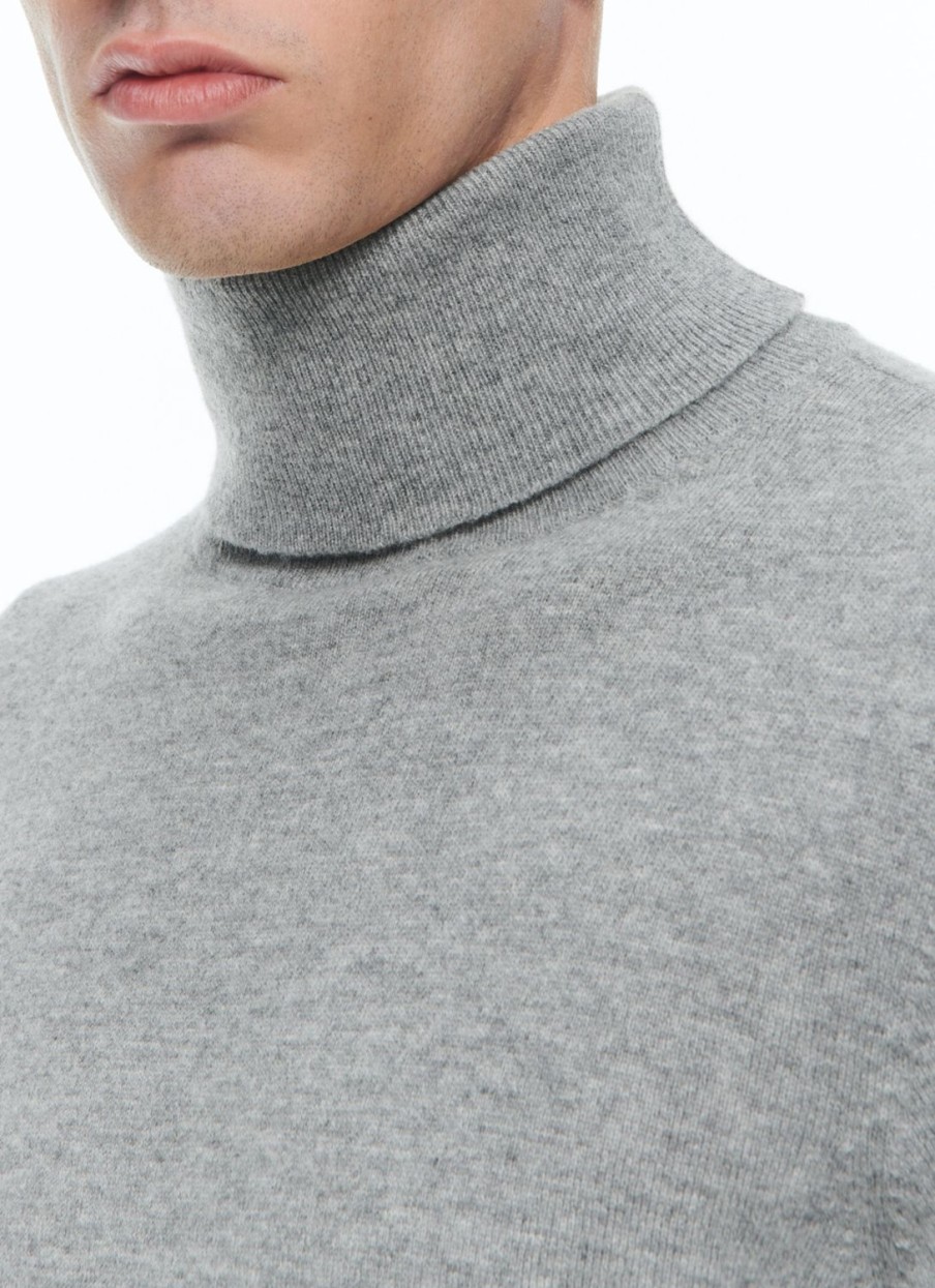 Sweaters | De Fursac Wool And Cashmere Roll Neck Sweater Pearl Grey