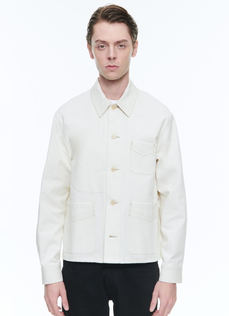 Outerwear | De Fursac Organic Cotton Canvas Jacket Ecru