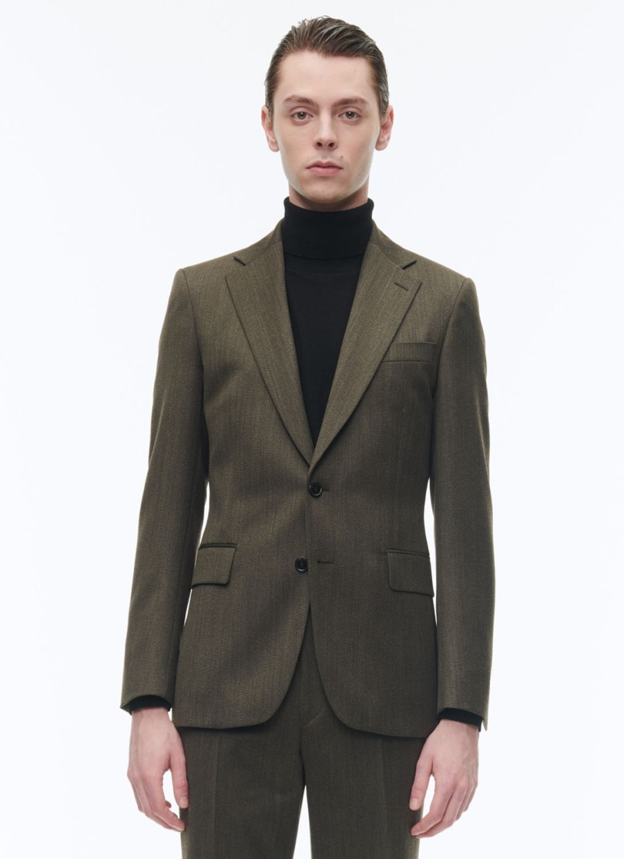 Blazers | De Fursac Flecked Wool Fitted Jacket Bronze