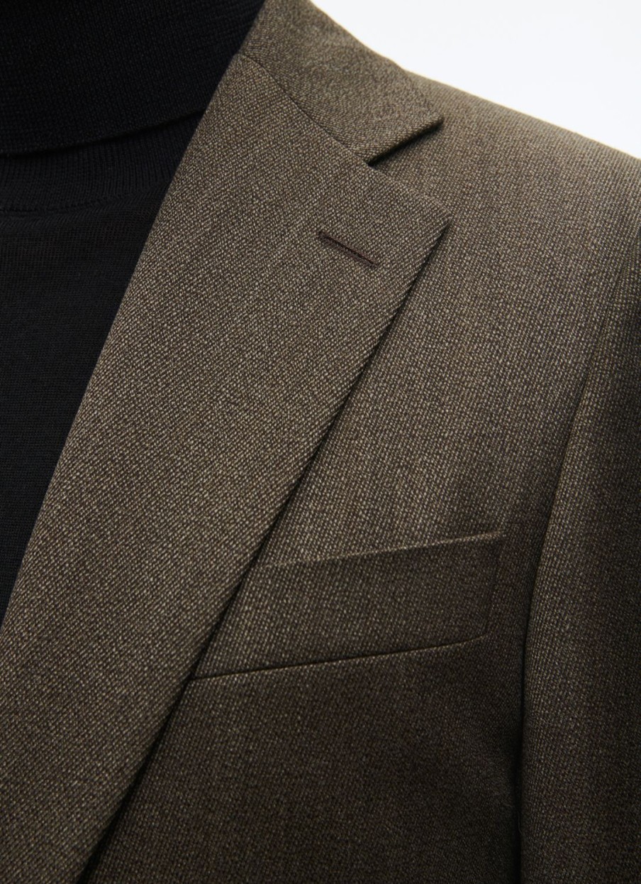 Blazers | De Fursac Flecked Wool Fitted Jacket Bronze