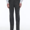 Trousers | De Fursac Wool Flannel Straight Trousers Grey