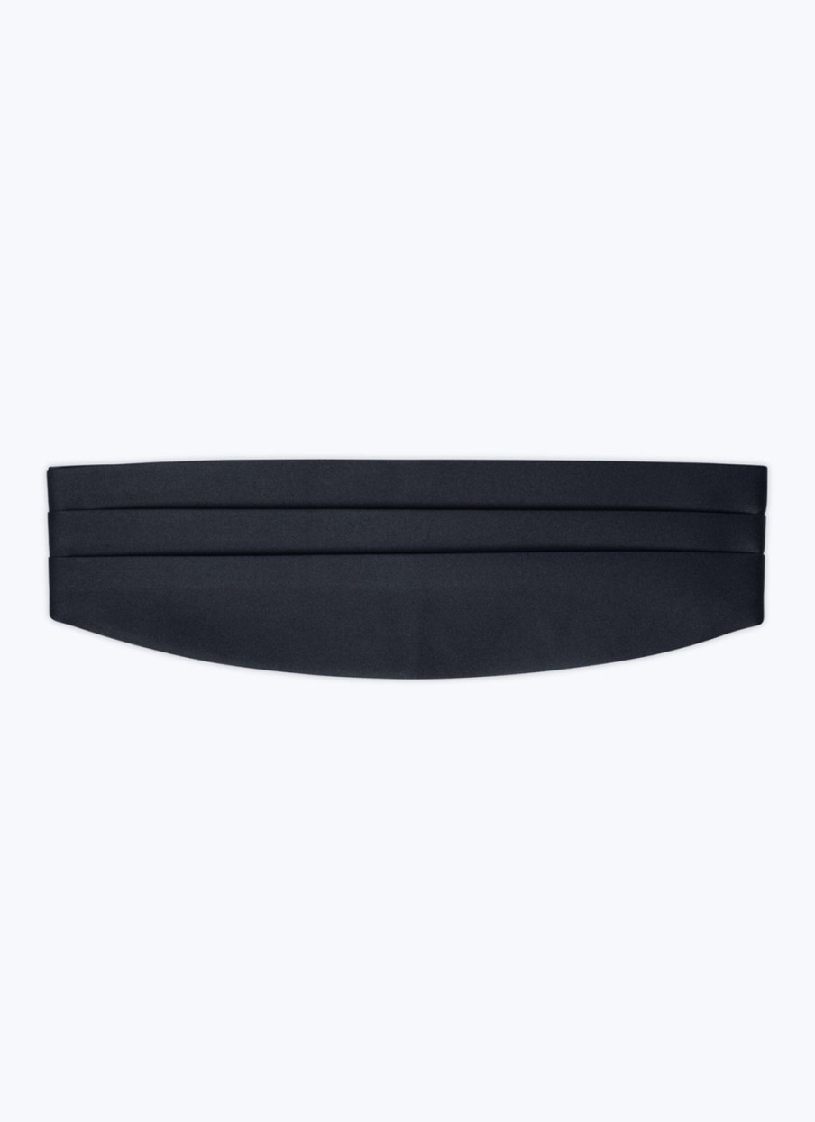 Belts | De Fursac Satin Pleated Tuxedo Belt Navy Blue