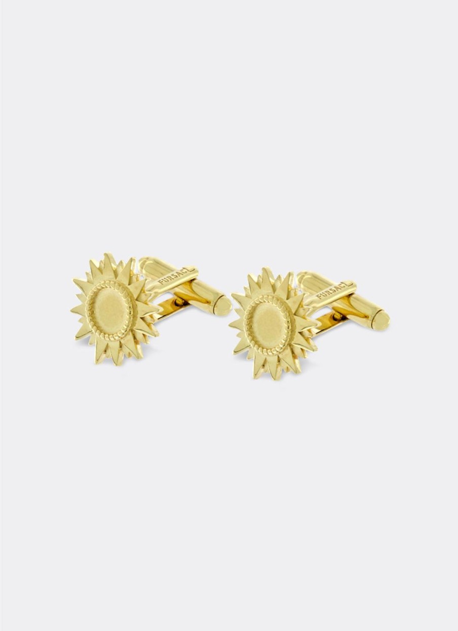 Others | De Fursac Brass Cufflinks Golden