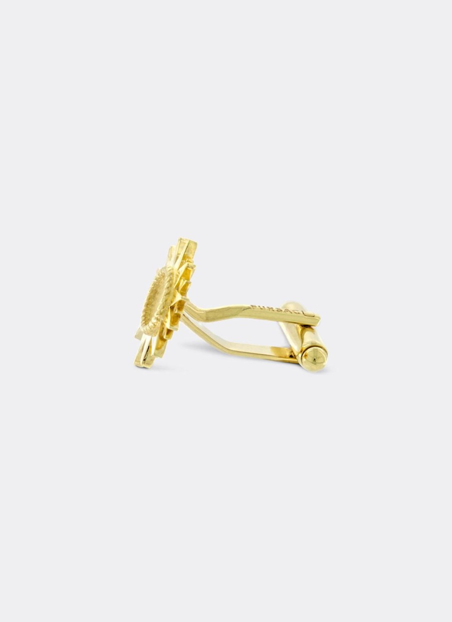 Others | De Fursac Brass Cufflinks Golden