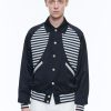 Outerwear | De Fursac Striped Canvas "Atlantique" Jacket Navy Blue - Striped Yokes