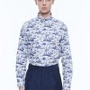 Shirts | De Fursac Toile De Jouy Printed Cotton Shirt Blue Toile De Jouy Print