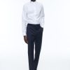 Trousers | De Fursac Wool Serge Trousers Navy Blue