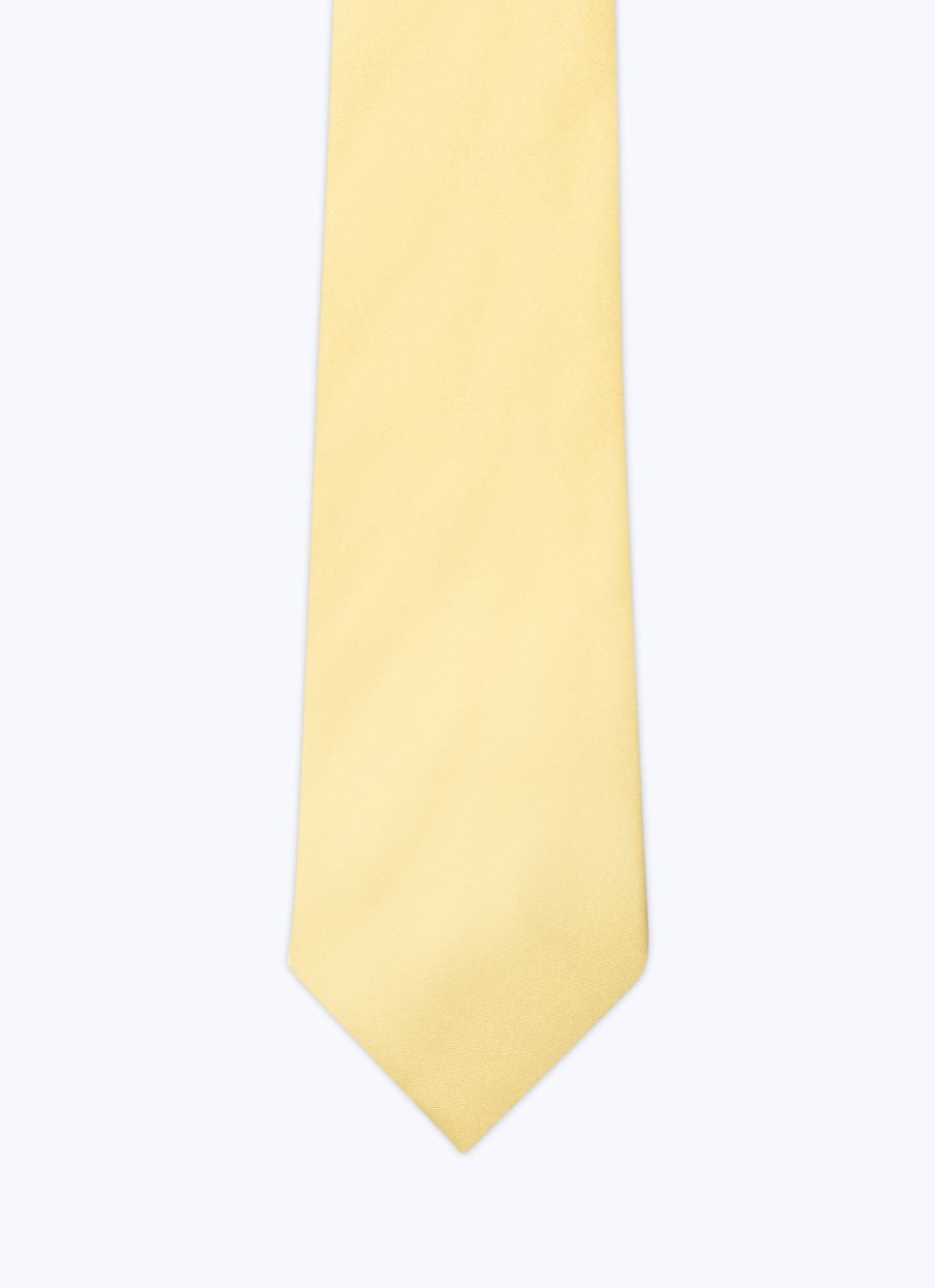 Ties | De Fursac Silk Satin Tie Yellow