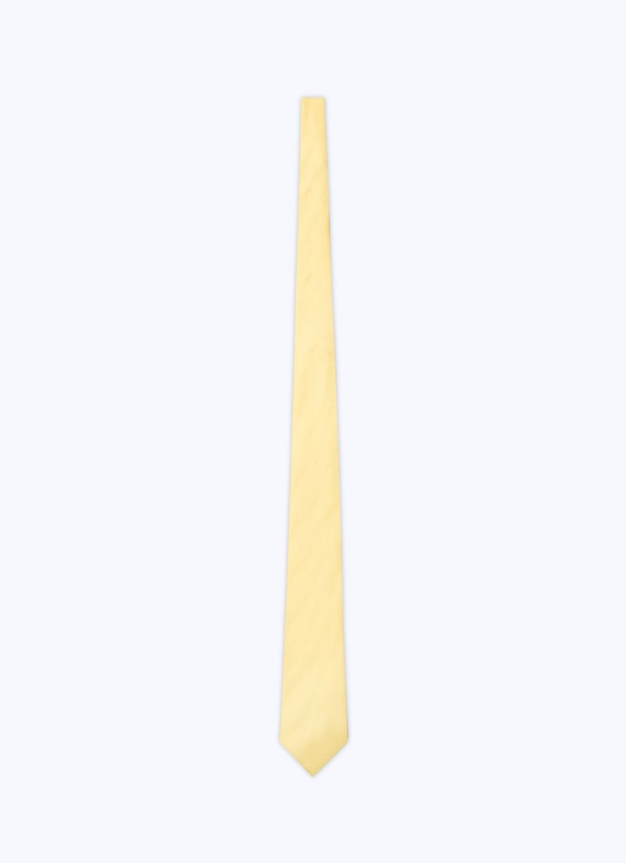 Ties | De Fursac Silk Satin Tie Yellow