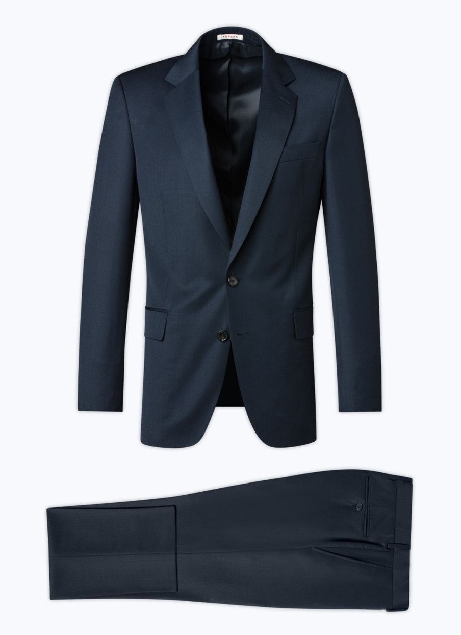 Suits | De Fursac Wool Serge Suit Navy Blue