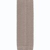 Ties | De Fursac Knitted Silk Tie Ecru