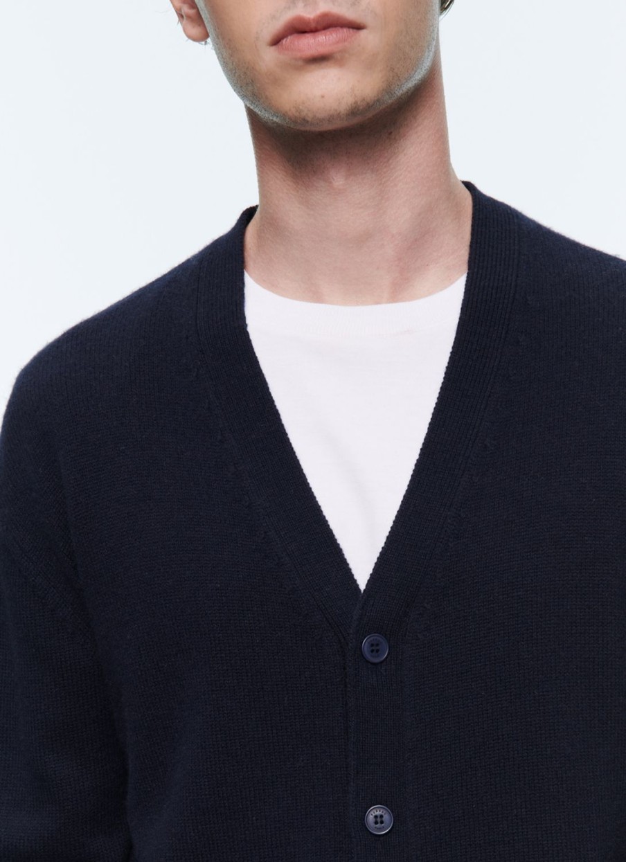 Sweaters | De Fursac Wool And Cashmere Cardigan Navy Blue