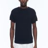 Polos & T-Shirts | De Fursac Ribbed Wool And Cotton Sweater Navy Blue