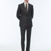 Suits | De Fursac Grey Wool Flannel Suit Charcoal Grey