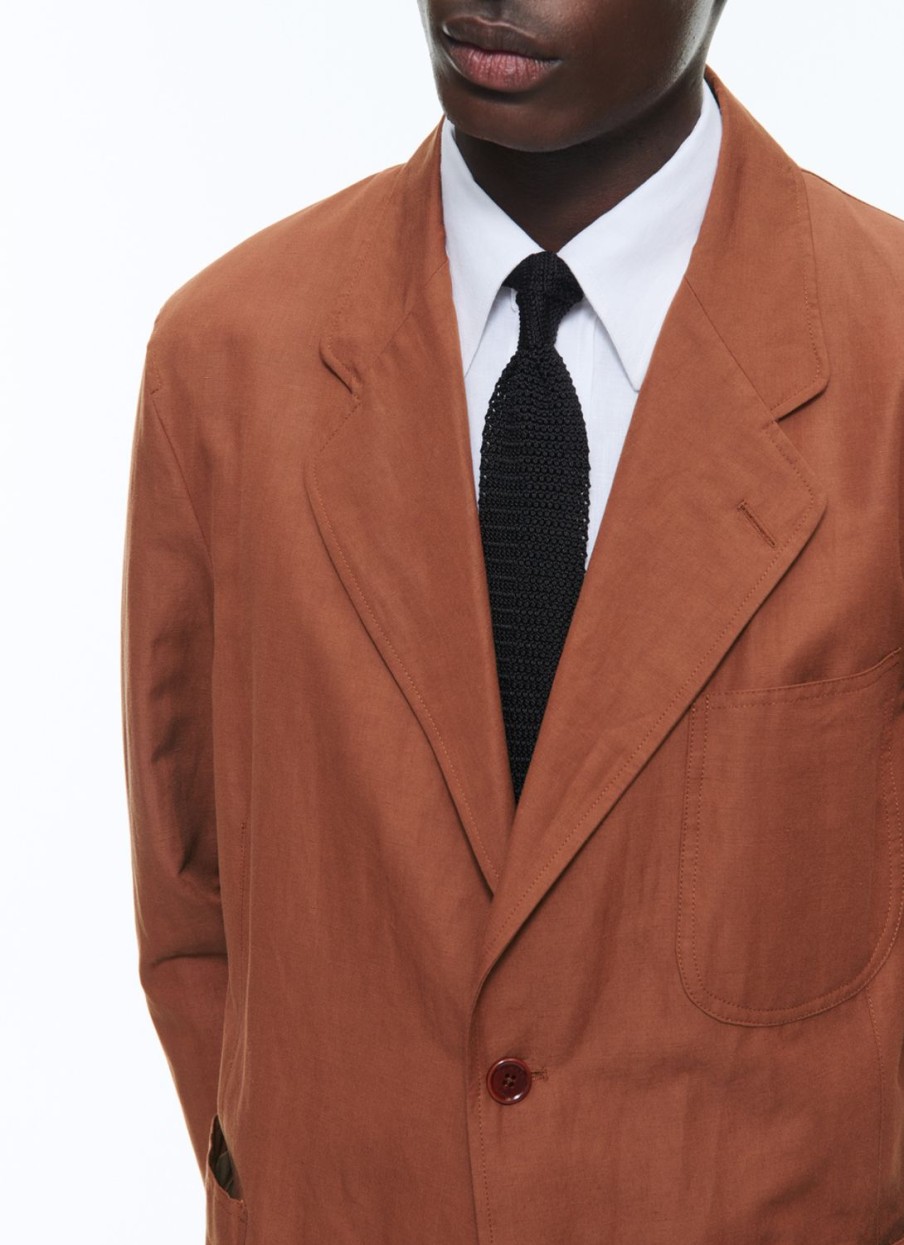 Suits | De Fursac Linen And Cotton Slack Suit Camel Brown