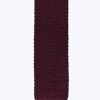 Ties | De Fursac Knitted Silk Tie Burgundy