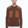 Sweaters | De Fursac Wool And Cotton Ribbed Sweater Camel Brown