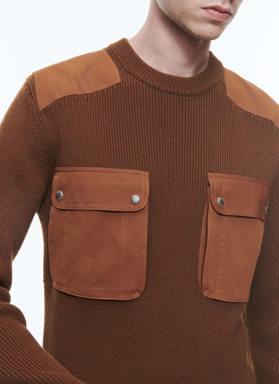 Sweaters | De Fursac Wool And Cotton Ribbed Sweater Camel Brown