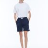 Trousers | De Fursac Cotton Jersey Shorts Navy Blue