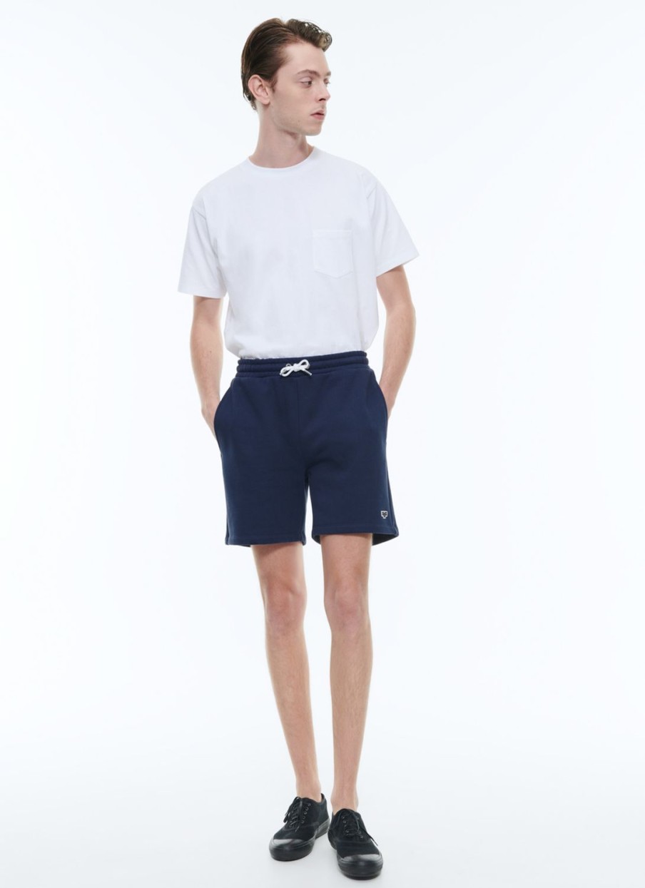 Trousers | De Fursac Cotton Jersey Shorts Navy Blue