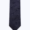 Ties | De Fursac Silk Jacquard Tie Navy Blue