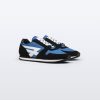 Shoes | De Fursac Navy Blue And Black Leather And Nylon Sneakers Navy Blue And Black - White Logo