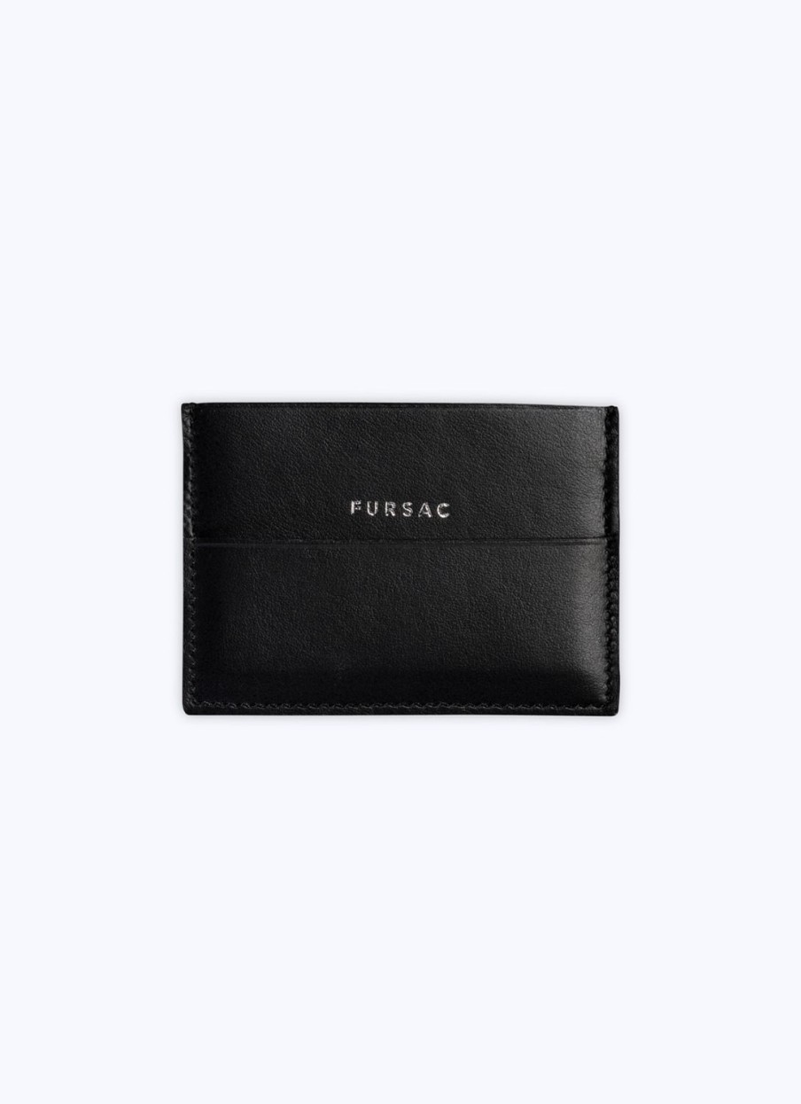 Leather Goods | De Fursac Smooth Leather Card Holder Black