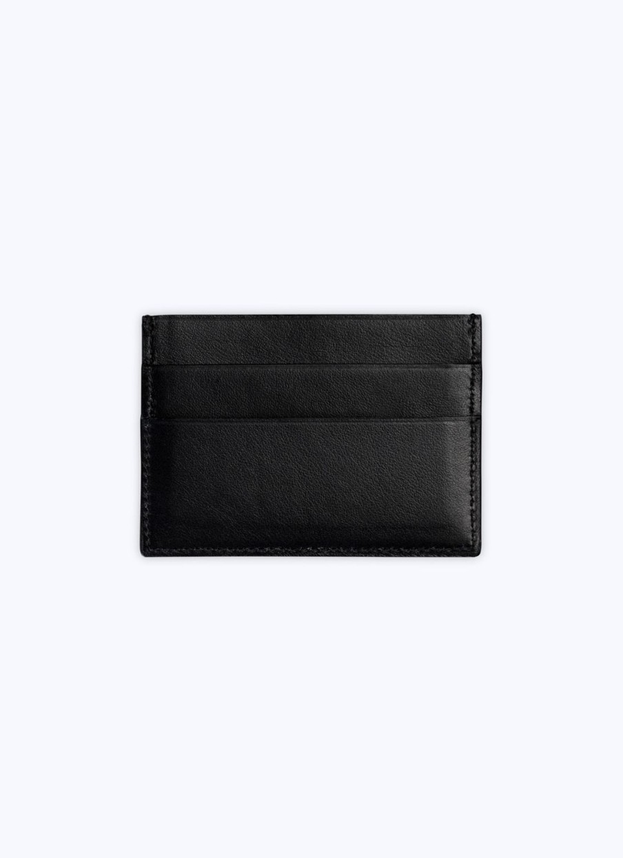 Leather Goods | De Fursac Smooth Leather Card Holder Black