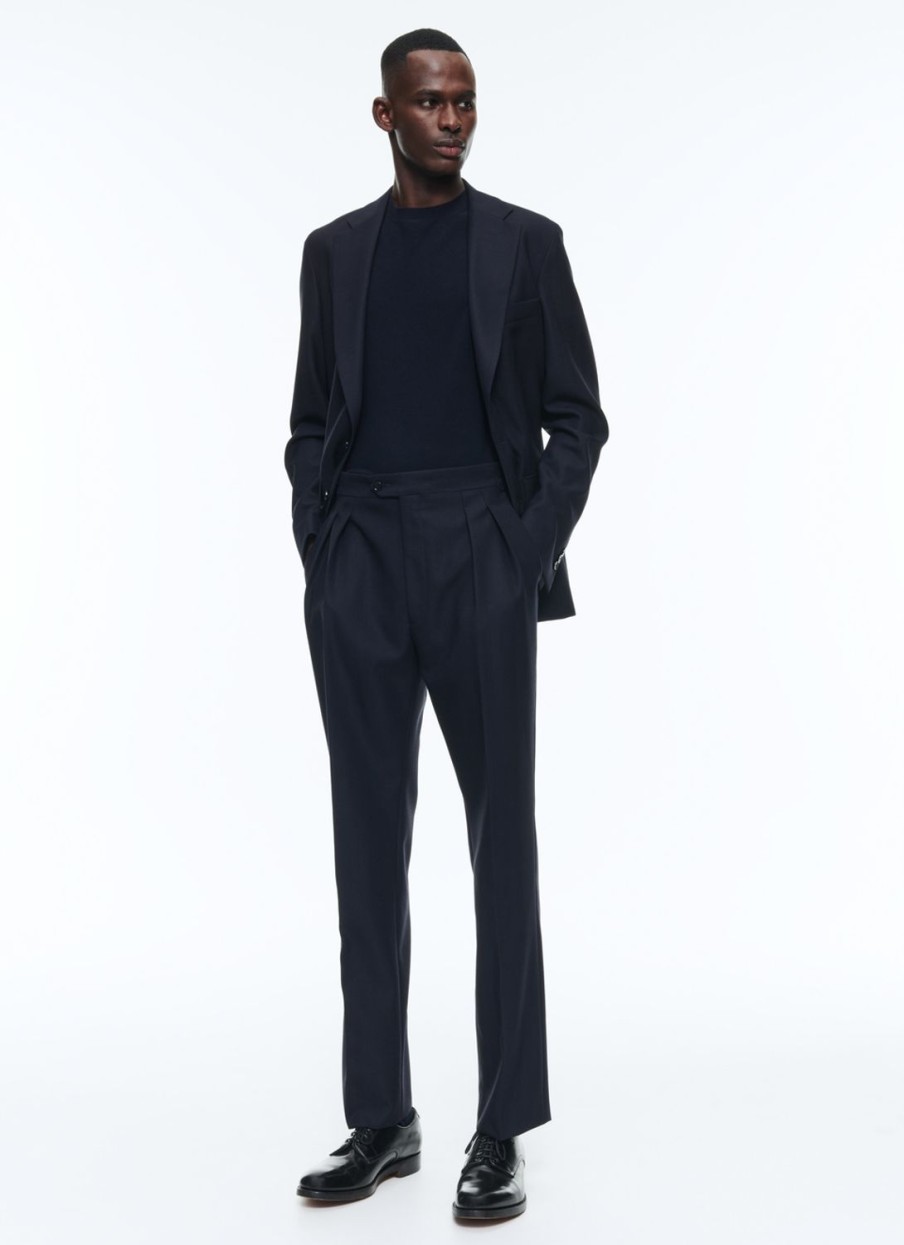 Suits | De Fursac Certified Wool Houndstooth Suit Navy Blue