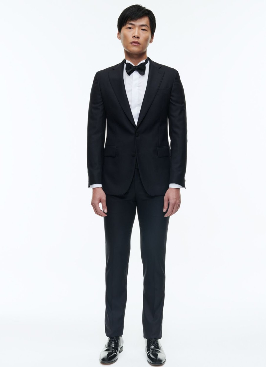 Tuxedos | De Fursac Virgin Wool Faille Fitted Tuxedo Navy Blue