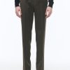 Trousers | De Fursac Flecked Wool Fitted Trousers Bronze