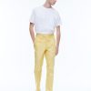 Trousers | De Fursac Organic Cotton Fitted Chino Pants Pale Yellow