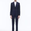 Suits | De Fursac Wool And Mohair Fitted Suit Indigo Blue