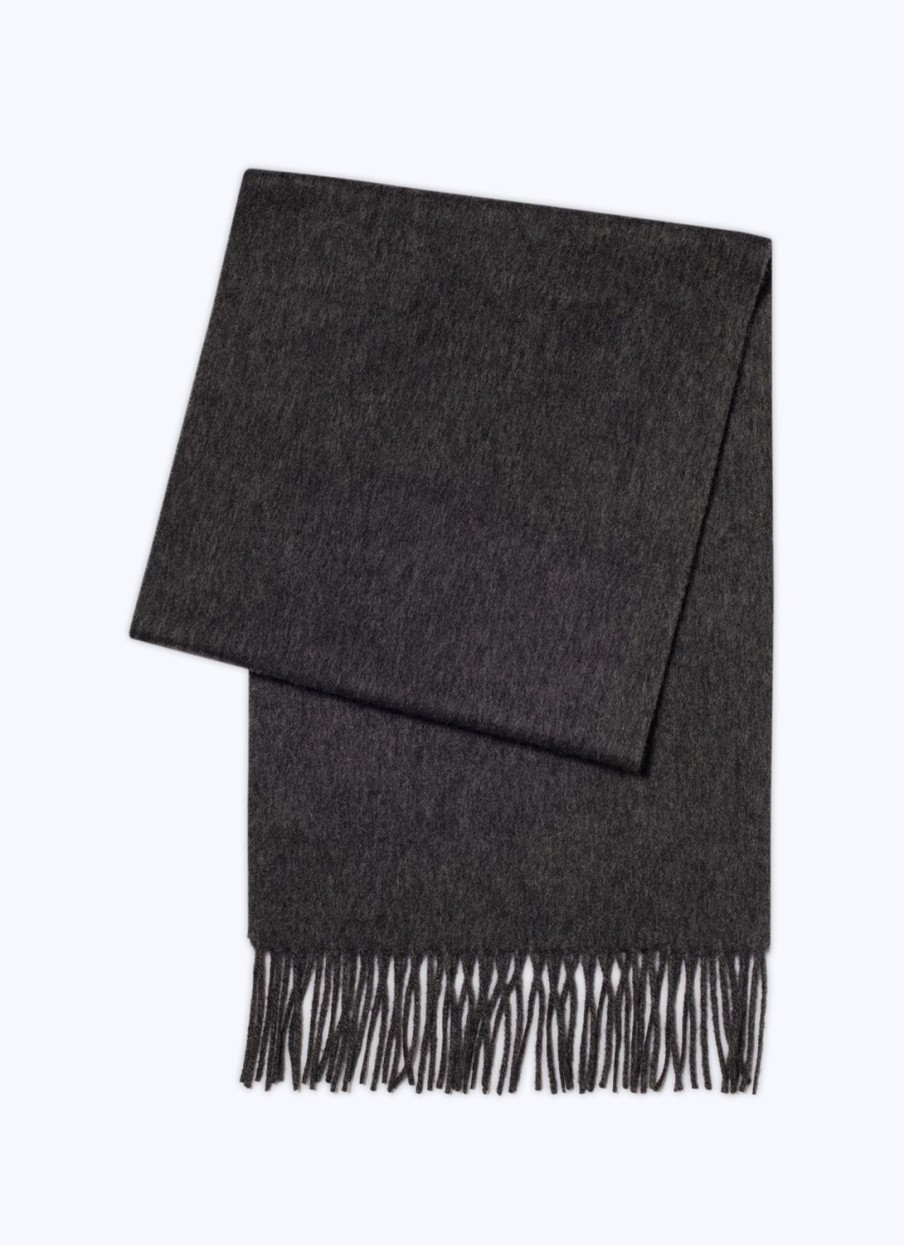 Scarves | De Fursac Cashmere Scarf Charcoal Grey